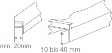 Blumenkastenhalterung Aluminiumfensterbank Doppelstange für 100 cm Blumenkasten