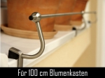 Blumenkastenhalterung Aluminiumfensterbank Einfachstange für 100 cm Blumenkasten