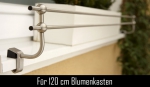 Blumenkastenhalterung Aluminiumfensterbank Doppelstange für 120 cm Blumenkasten